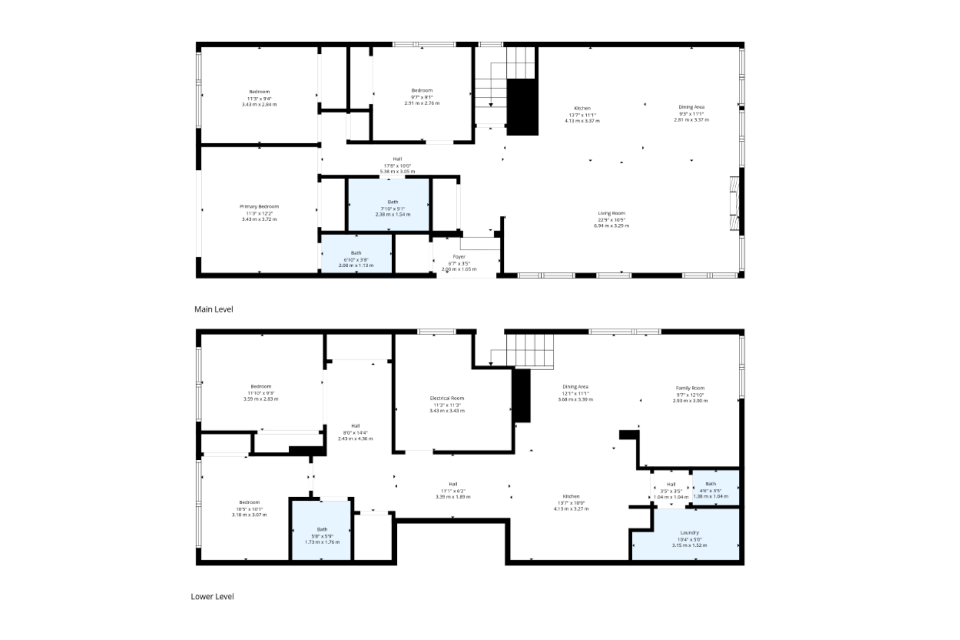 Architectural floor plan drawing of the property's layout
